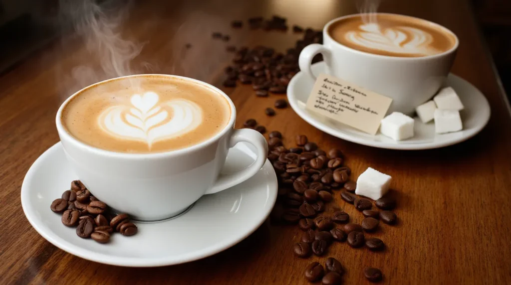 a_close-up_of_a_steaming_coffee_cup_with_creamy_foam_swirls_surrounded_by_coffee_beans_sugar_cubes coffee loophole recipe